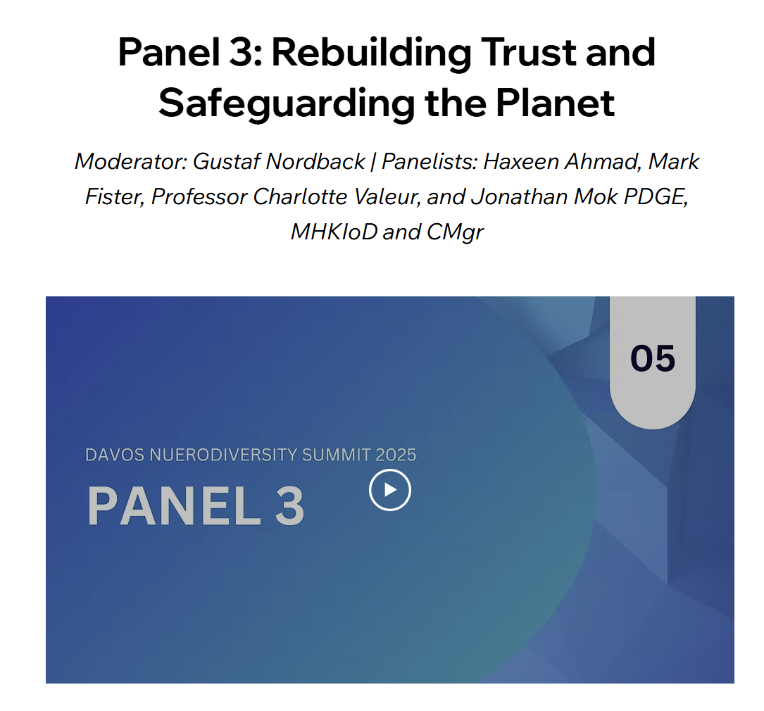 Panel 3: Rebuilding Trust and Safeguarding the Planet